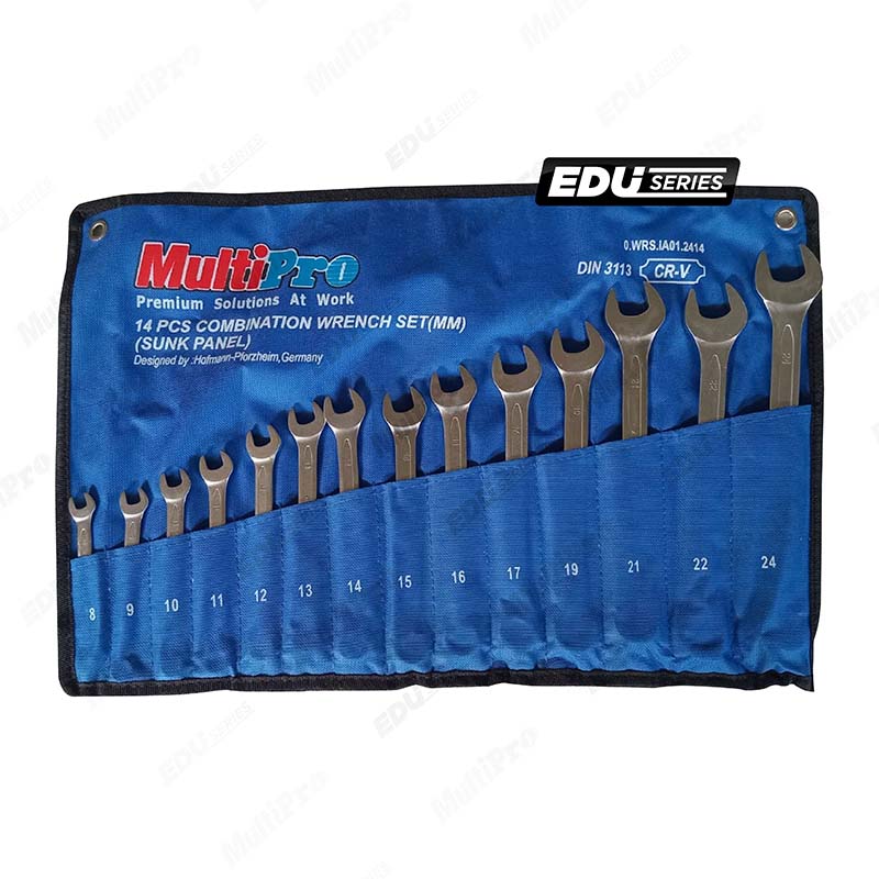 MultiPro Handtools EDU Series 14 Pcs Combination Wrench Set (8-24) (mm) (Sunk Panel)-EDU 0.WRS.IA01.2414E Kunci Set Kombinasi 14 Pcs 8-24mm (Panel Terbenam)-EDU Multi Mayaka Perkakas Tangan Alat Tukang dan Bengkel MultiPro Handtools EDU Series 14 Pcs Combination Wrench Set (8-24) (mm) (Sunk Panel)-EDU 0.WRS.IA01.2414E Kunci Set Kombinasi 14 Pcs 8-24mm (Panel Terbenam)-EDU Multi Mayaka Perkakas Tangan Alat Tukang dan Bengkel
