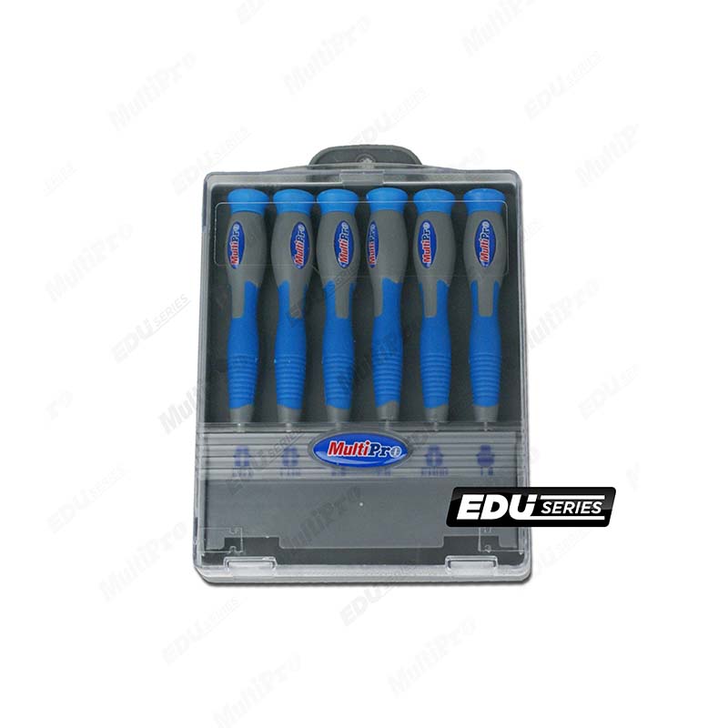 MultiPro Handtools EDU Series 6 Pcs Precision Screwdriver-EDU 0-13050101006E Set Obeng Presisi 6 Pcs Obeng Kecil Multi Mayaka Perkakas Tangan Alat Tukang dan Bengkel