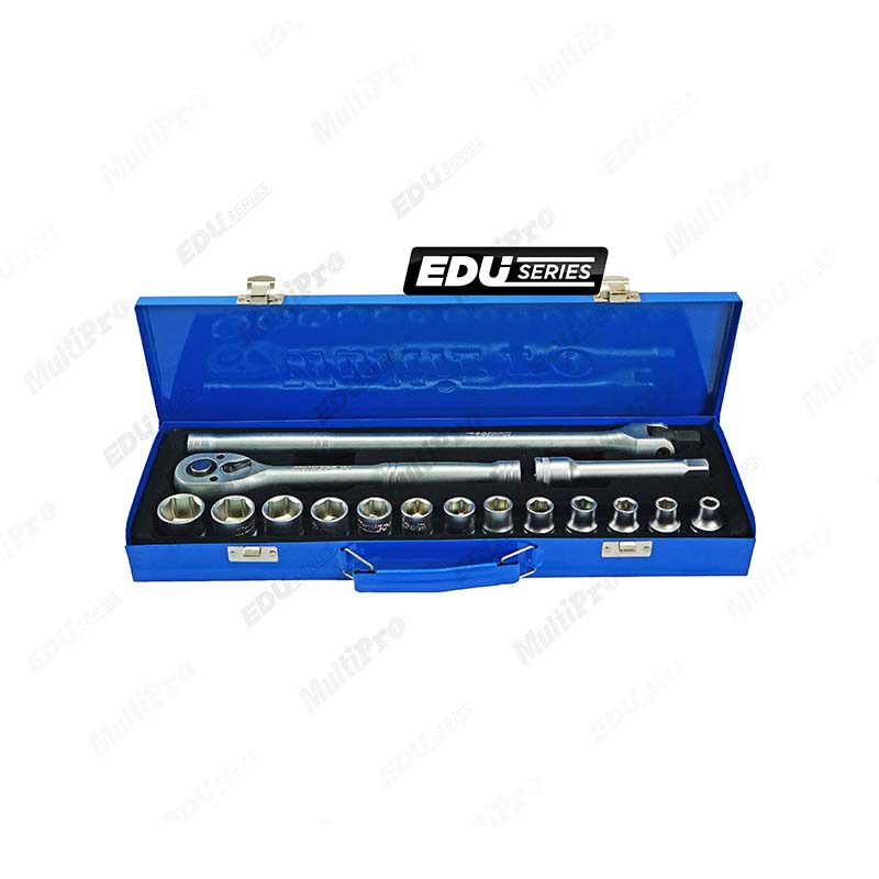 MultiPro Handtools EDU Series SOCKET SET 17 PCS 1/2 INCH DR 6PT-EDU 0-0.SOS.GA03.6017E Kunci Sok Set 1/2 Inci 17 Pcs Multi Mayaka Perkakas Tangan Alat Tukang dan Bengkel